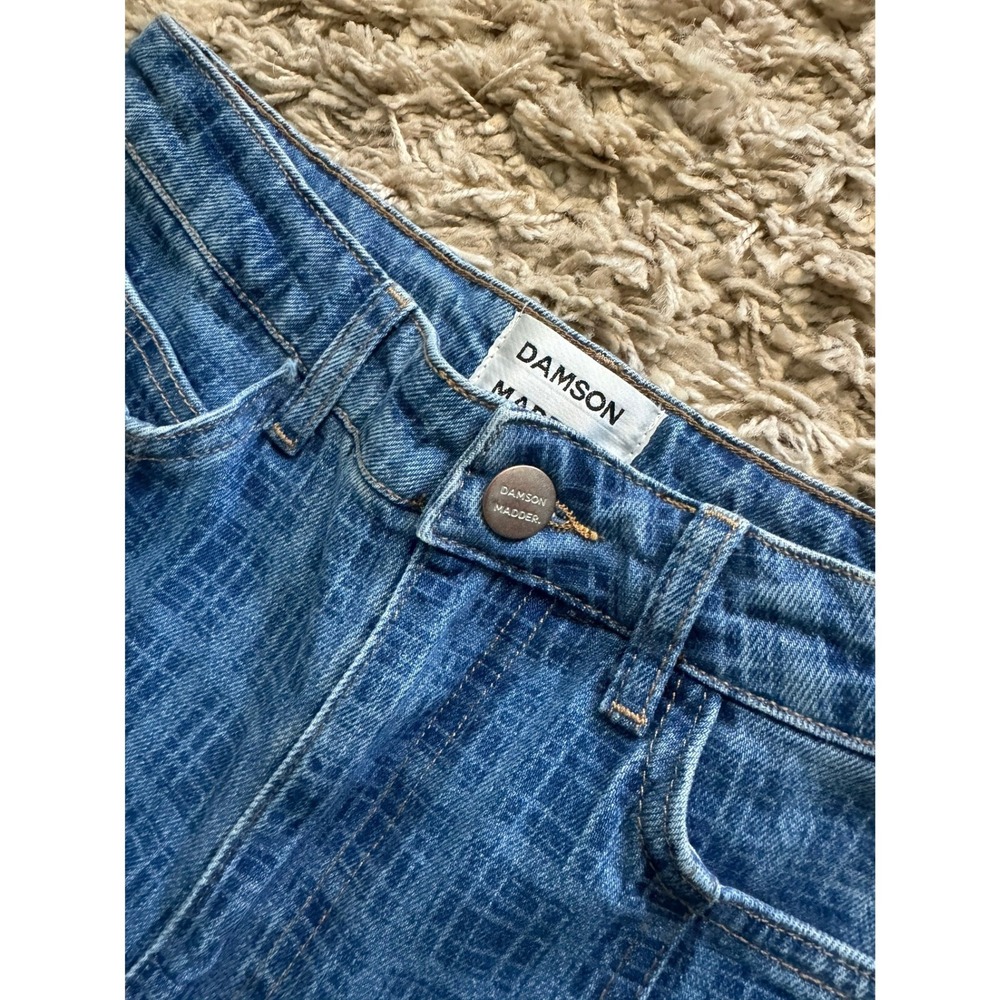 Damson Madder Tovie Laser Check Mid Rise Ankle Straight Leg Jeans. Size 8 - Picture 5 of 9